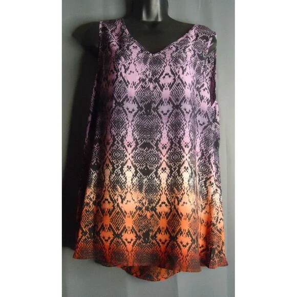 Apt. 9 Multicolored Animal Print Tank Blouse Womens Size XL - Picture 2 of 8